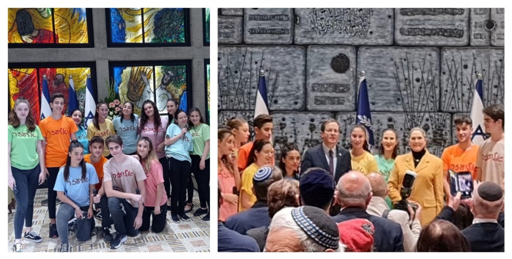 להקת הנוער קול ראשון קצרה שבחים במופע השקת שבוע השפה העברית בבית הנשיא